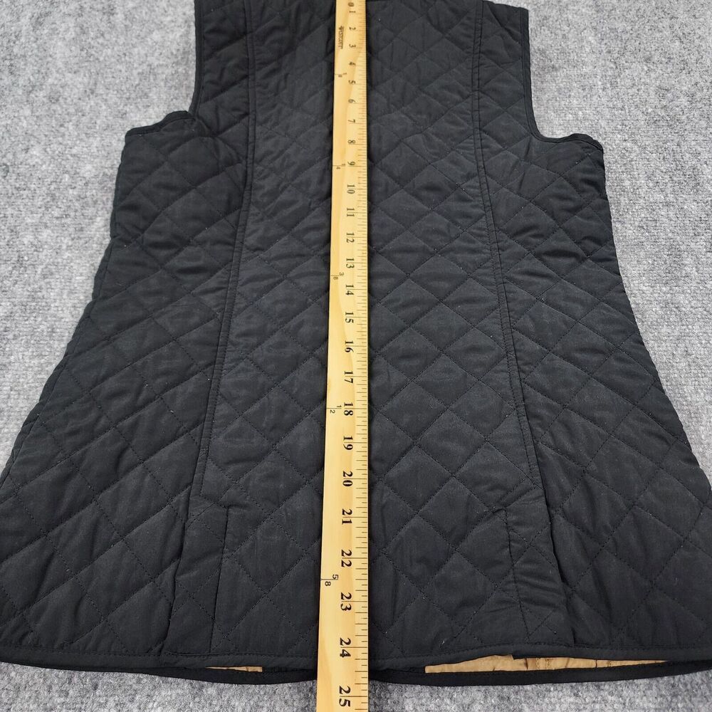 J Jill Vest Womens XS Black Heritage Quilted Button Down Lined Outdoor Hiking - Picture 6 of 16